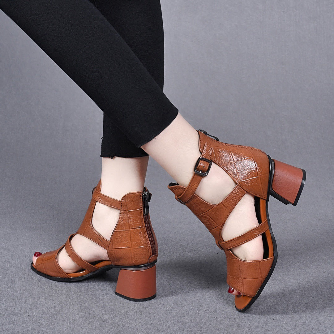 Sandalias romanas de fiesta (piel auténtica)