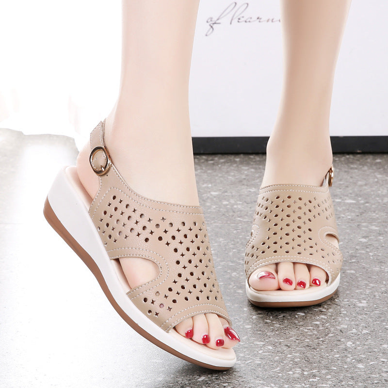 Zapatos de mujer con tacón de cuña para madre