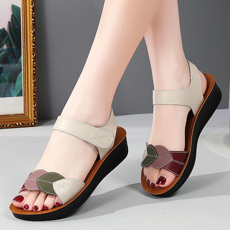 Sandalias de mujer con bloques de color