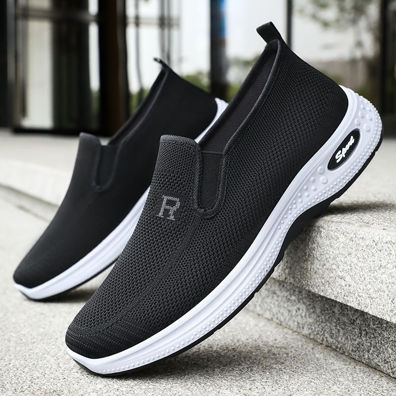 Zapatillas de malla voladoras de verano sin cordones