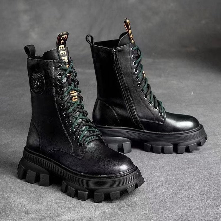 Botas Martin altas con suela gruesa y forro polar