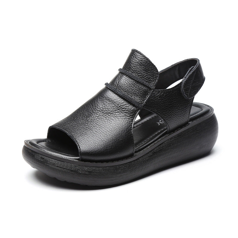Sandalias de playa de cuero de verano