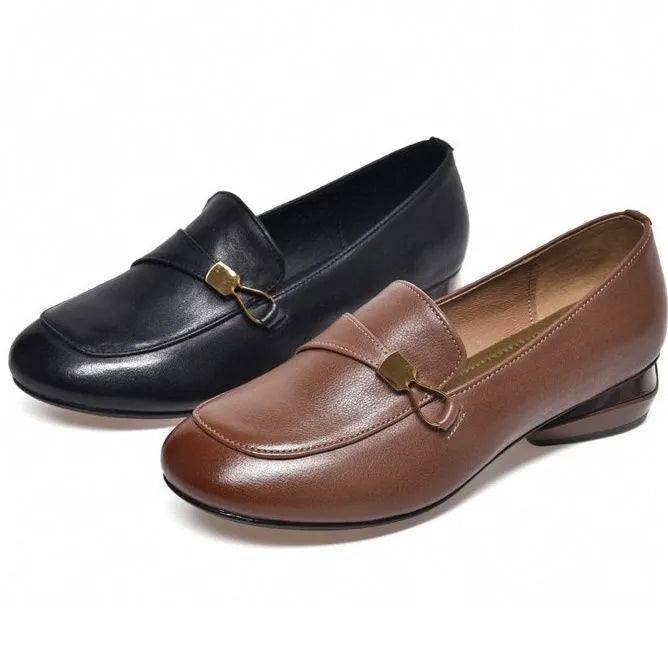 2026 nuevos zapatos planos de cuero suave