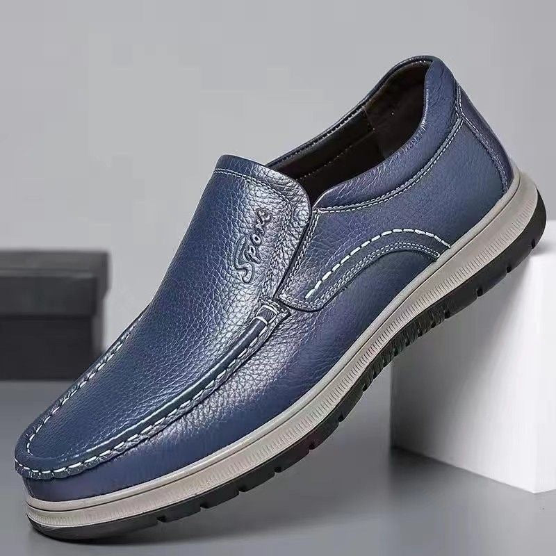Zapatos cuero casuales slip on