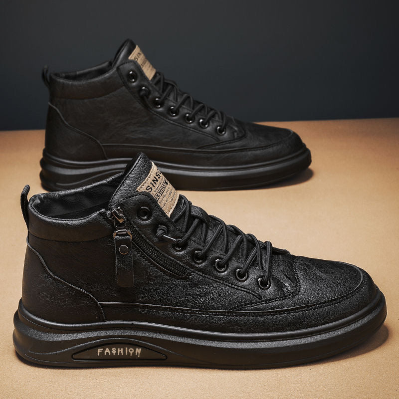Nuevos zapatos transpirables de caña alta para hombre