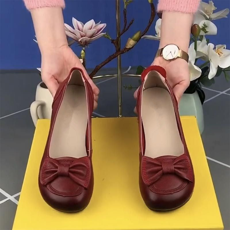Zapatos de cuero casuales con lazo