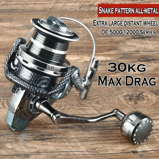 Carrete de pesca con rueda giratoria de metal completo