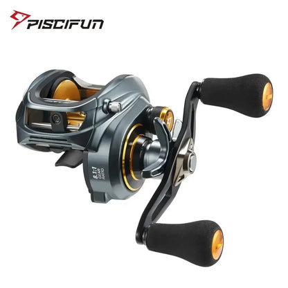 Carrete de pesca con señuelos