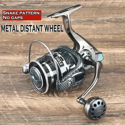 Carrete de pesca con rueda giratoria de metal completo