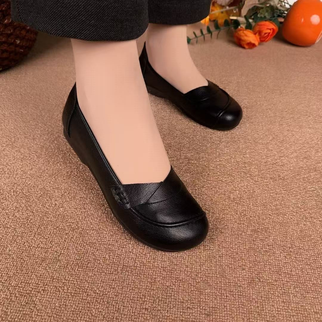 Zapatos de piel de corte bajo para mujer