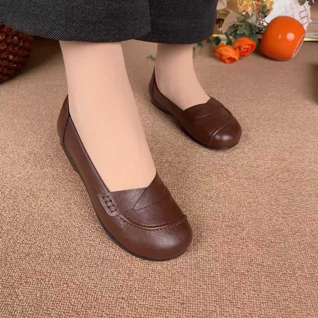 Zapatos de piel de corte bajo para mujer