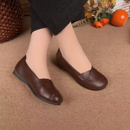 Zapatos de piel de corte bajo para mujer