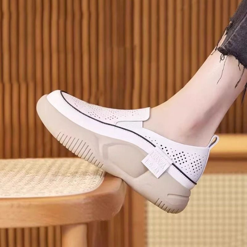 Zapatos casuales de cuero para mujer