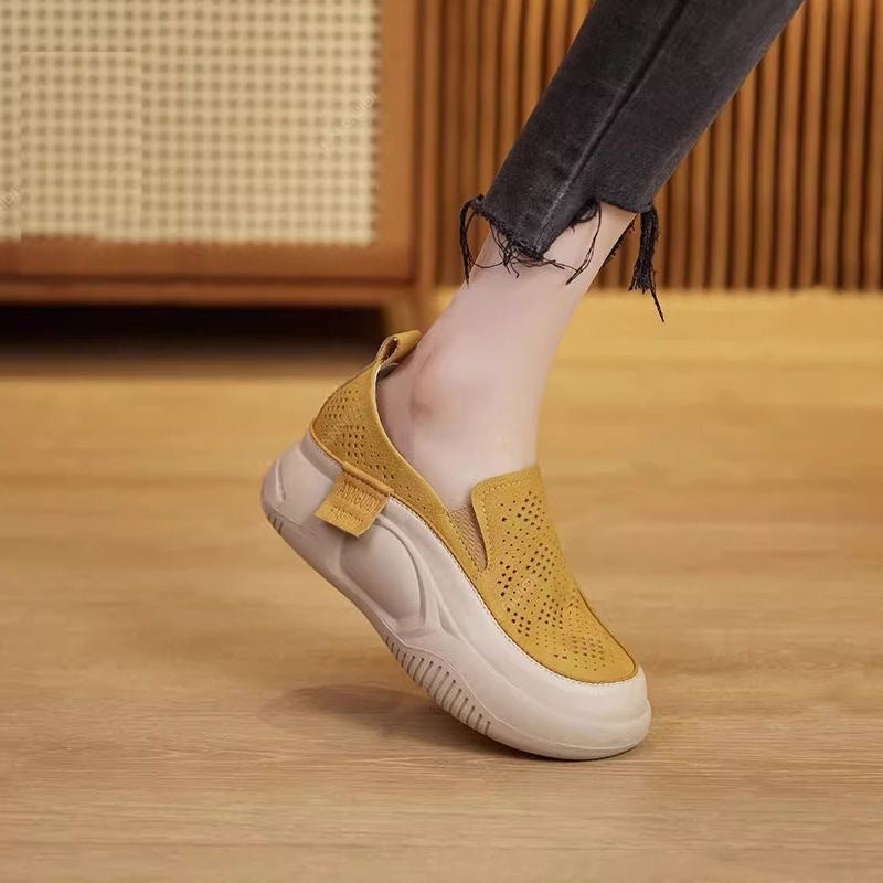 Zapatos casuales de cuero para mujer
