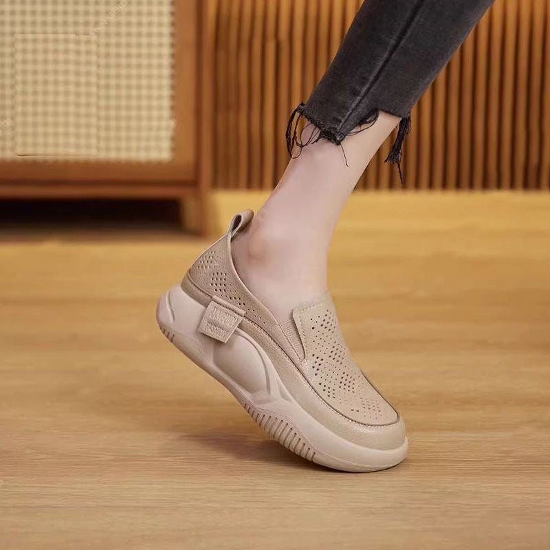 Zapatos casuales de cuero para mujer