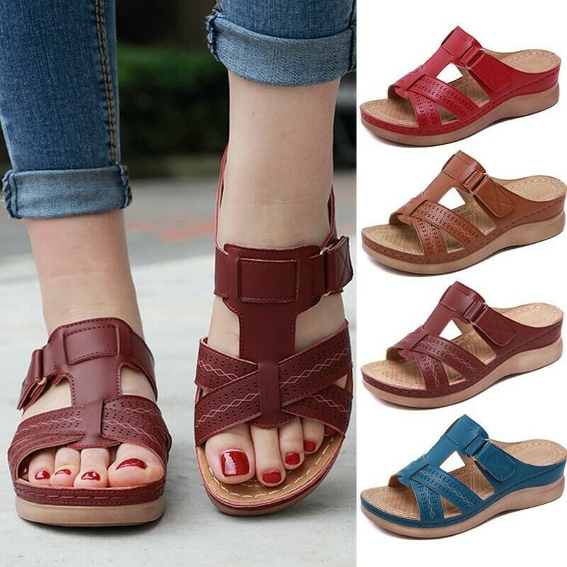 Sandalias cómodas con puntera abierta