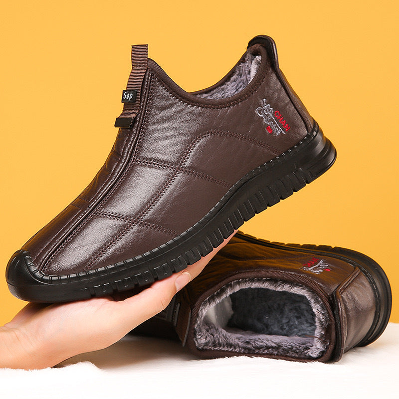 zapatos de papá de lana de invierno