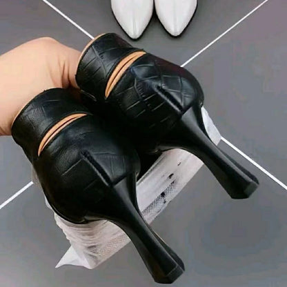 Zapatos de piel de tacón alto 2025