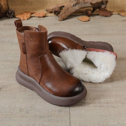Botas Martin cálidas de terciopelo de invierno (cuero)