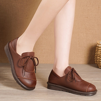 zapatos planos de punta redonda para mujer