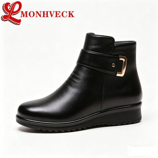 Botas cortas de lana de moda