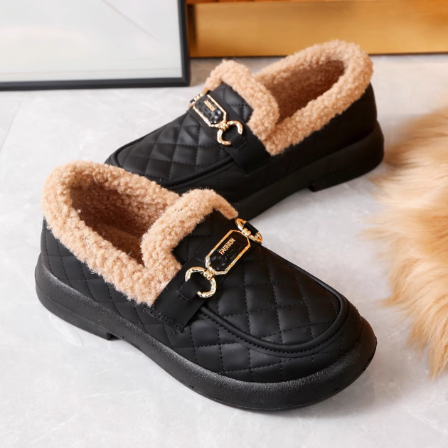 Zapatos de algodón para mujeres (tres hebillas)