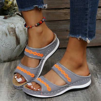 🔥50 % DE DESCUENTO🔥 Sandalias ortopédicas de cuero con soporte para el arco