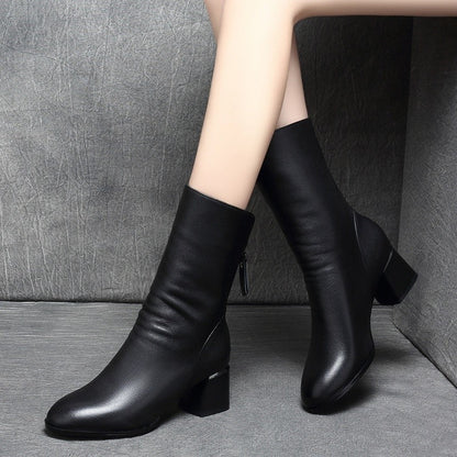 botas de mujer de color liso