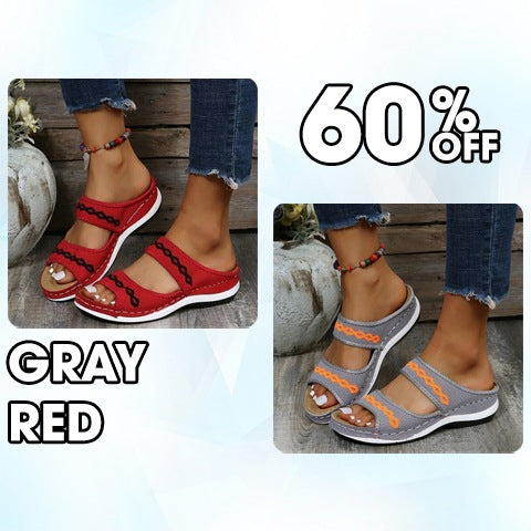 🔥50 % DE DESCUENTO🔥 Sandalias ortopédicas de cuero con soporte para el arco