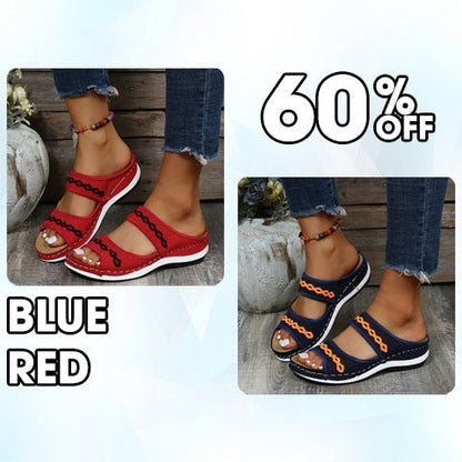 🔥50 % DE DESCUENTO🔥 Sandalias ortopédicas de cuero con soporte para el arco