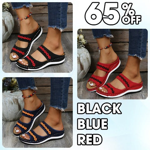 🔥50 % DE DESCUENTO🔥 Sandalias ortopédicas de cuero con soporte para el arco