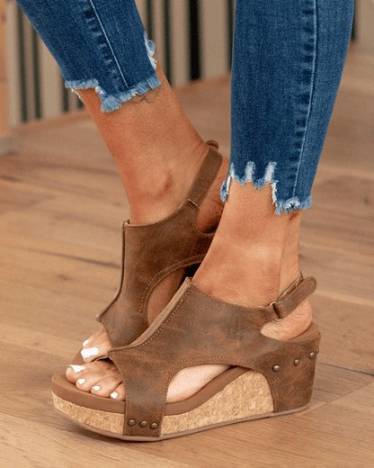 🔥Modelos más vendidos en 2024🔥Sandalias ortopédicas con altura de cuero para mujer