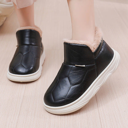 Zapatos de algodón de piel femenina (cáscara de tortuga)