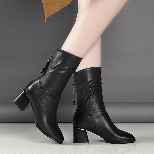botas de mujer de color liso