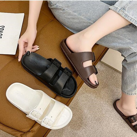[Corrección de la forma del pie] Sandalias de mujer - Cuero artificial, suela antideslizante