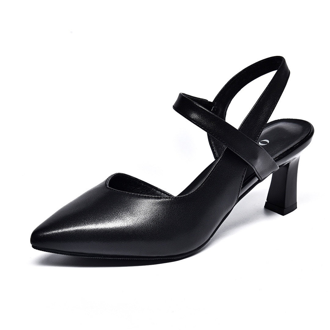 SANDALIAS DE TACÓN MEDIO CON TIRAS