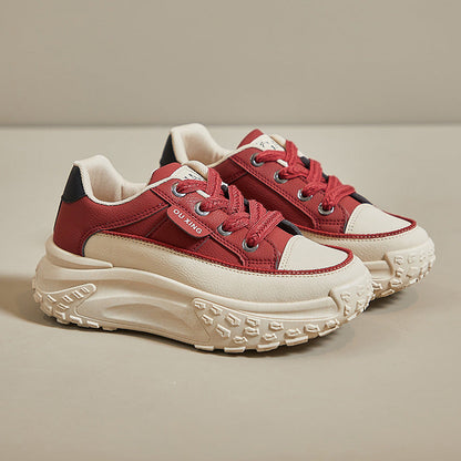 Zapatillas deportivas casuales de suela gruesa con aumento de altura