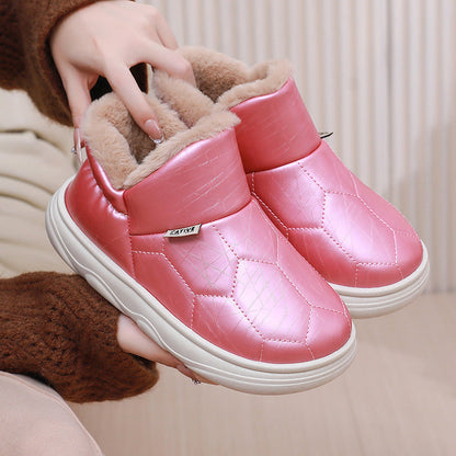 Zapatos de algodón de piel femenina (cáscara de tortuga)