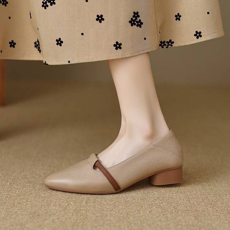 Tacones Cómodos de Piel Suave