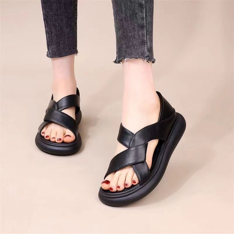 Sandalias de piel con suela suave（副本）