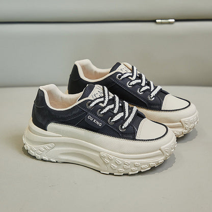 Zapatillas deportivas casuales de suela gruesa con aumento de altura