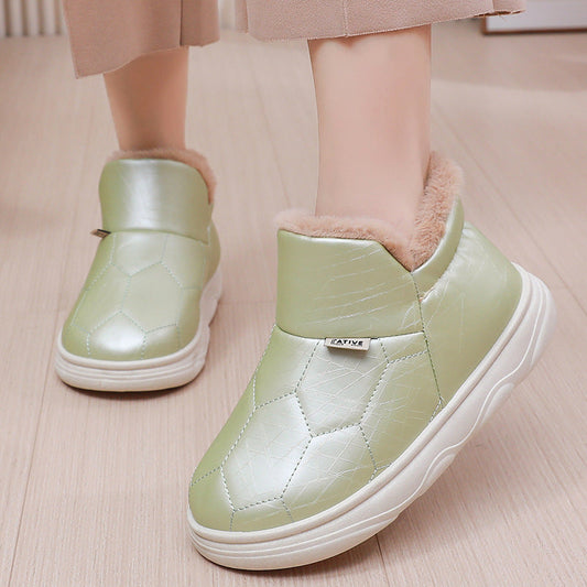 Zapatos de algodón de piel femenina (cáscara de tortuga)