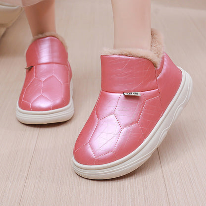 Zapatos de algodón de piel femenina (cáscara de tortuga)