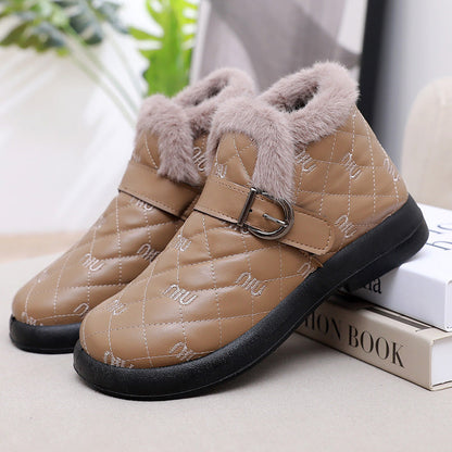 Nuevos zapatos de suela blanda de terciopelo de invierno