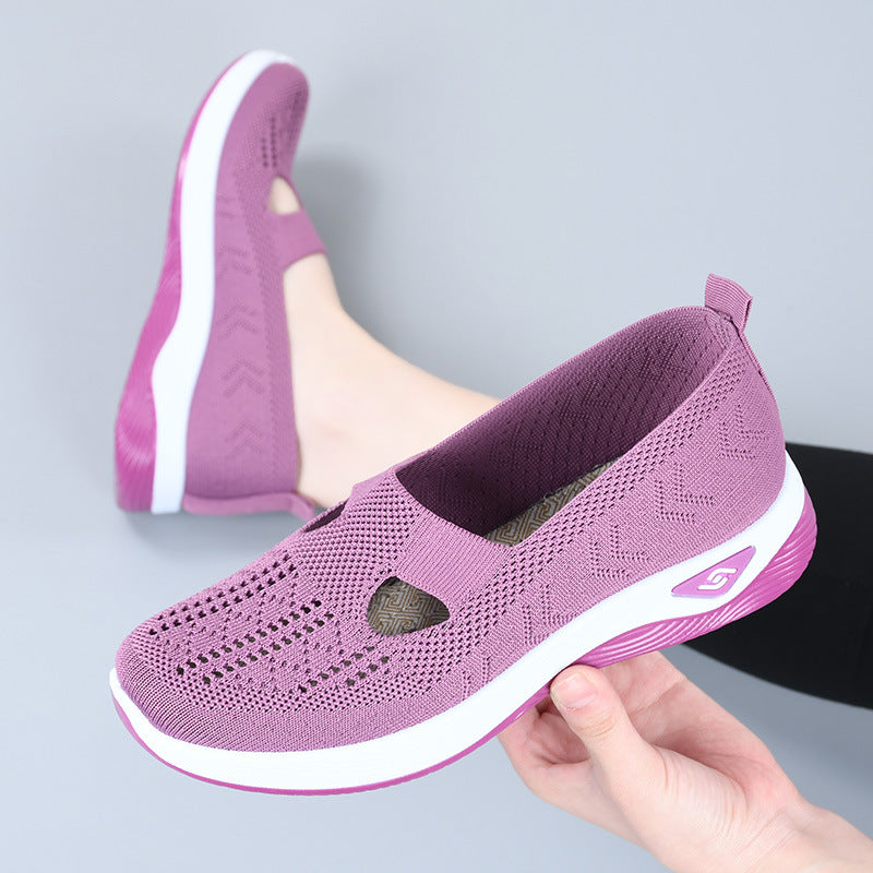 Zapatos ortopédicos trenzados suela blanda transpirable