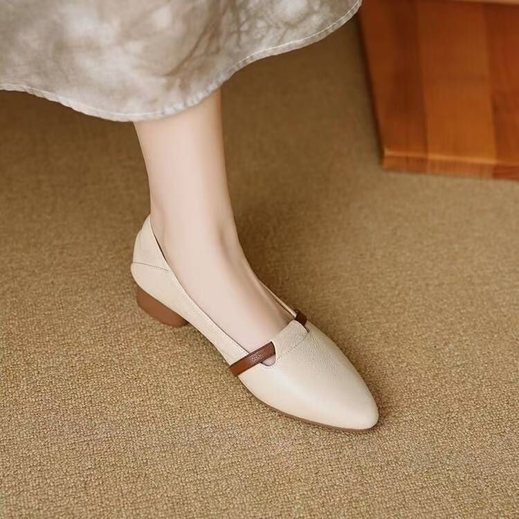 Tacones Cómodos de Piel Suave