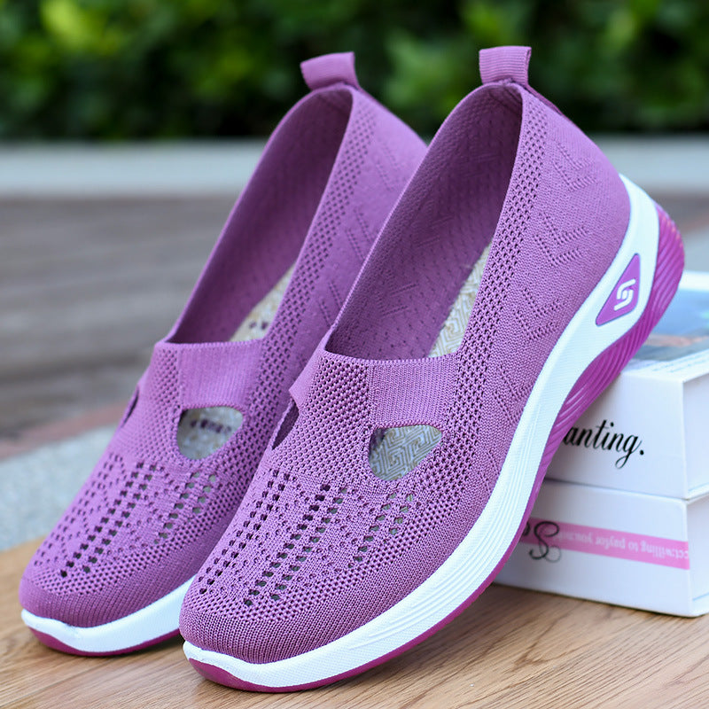 Zapatos ortopédicos trenzados suela blanda transpirable