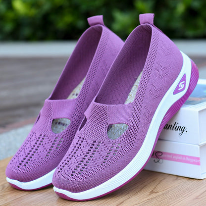 Zapatos ortopédicos trenzados suela blanda transpirable