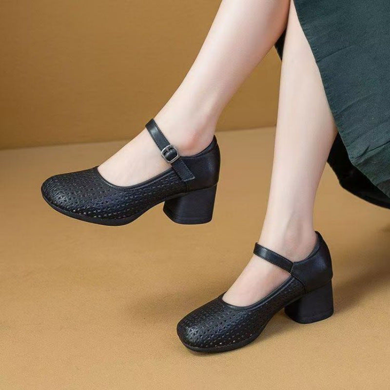 Sandalias de tacón alto transpirables