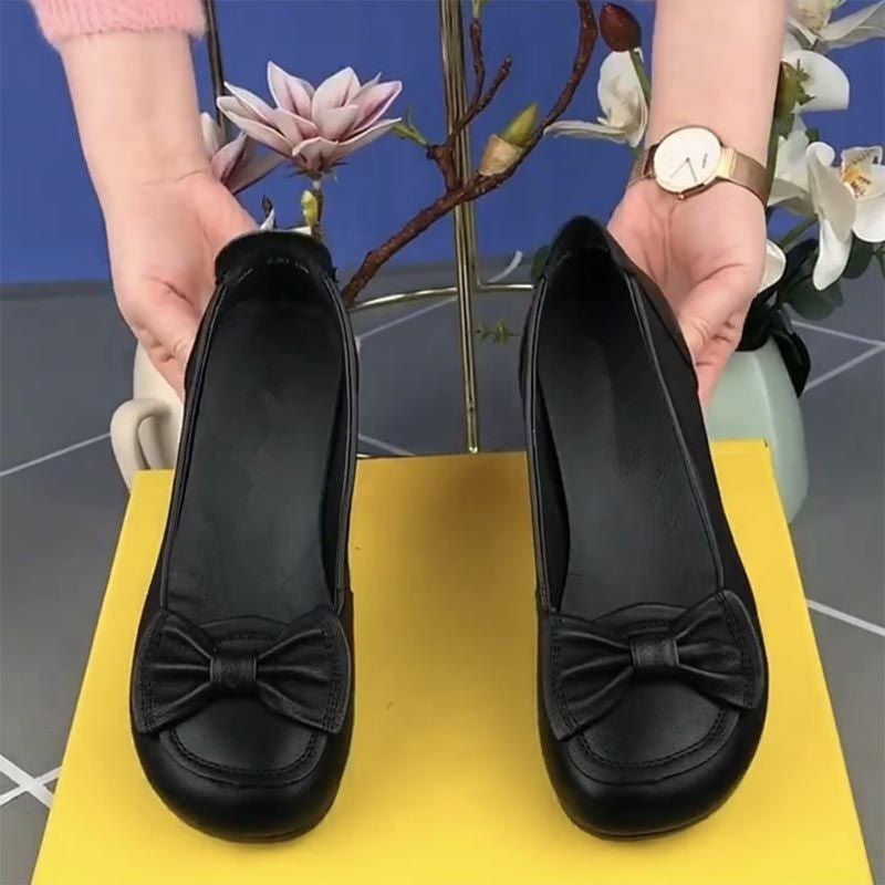 Zapatos de cuero casuales con lazo